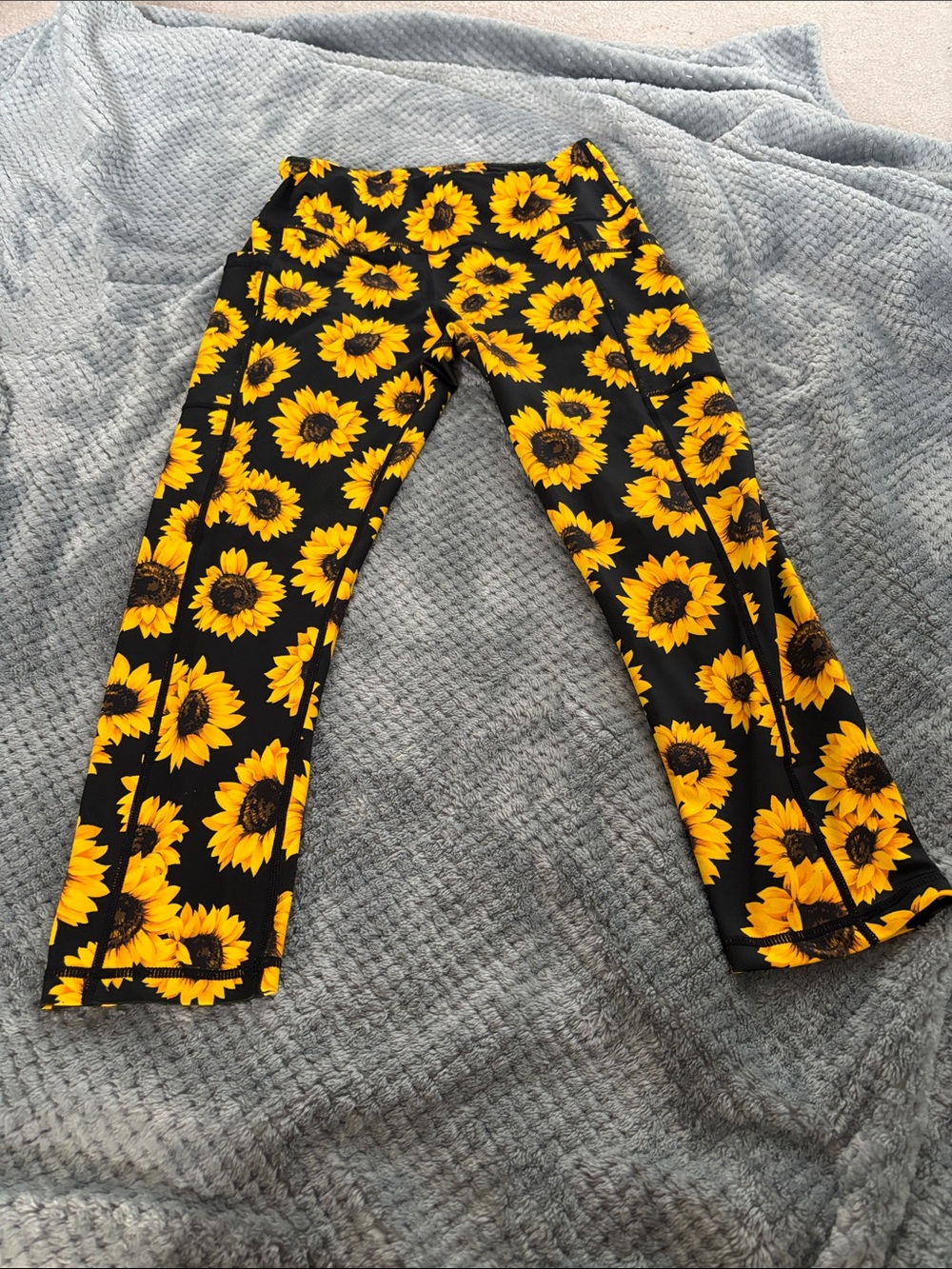 Constantly Varied Gear Black & Yellow Sunflower Leggings